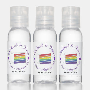 Rainbow Wedding Cake Slice LGBT Gay Pride Love Hand Sanitizer