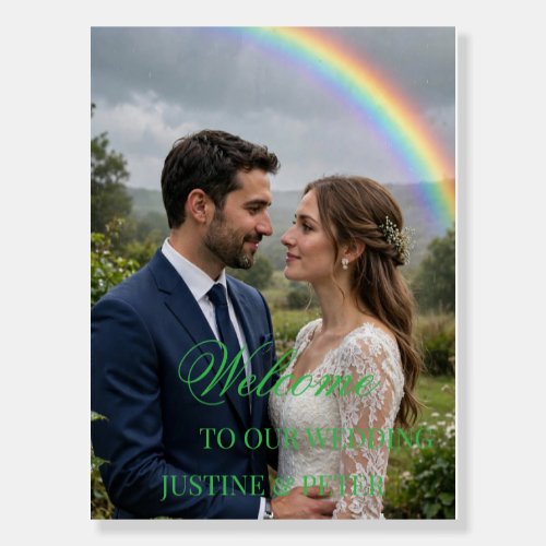 Rainbow Wedding Couple - Realistic 3D Rainbow  Foam Board