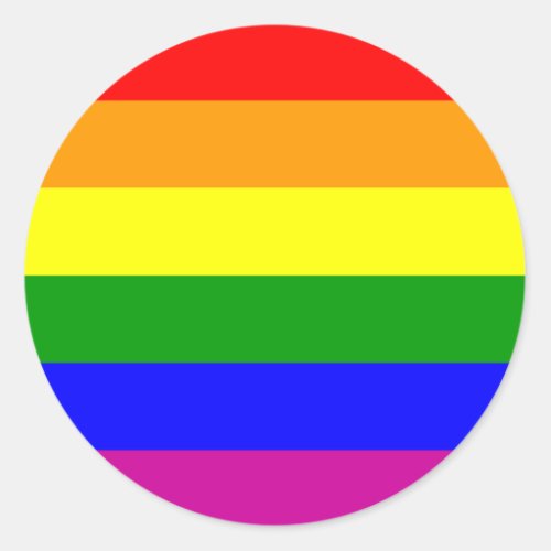 Rainbow WeddingGay Pride Classic Round Sticker