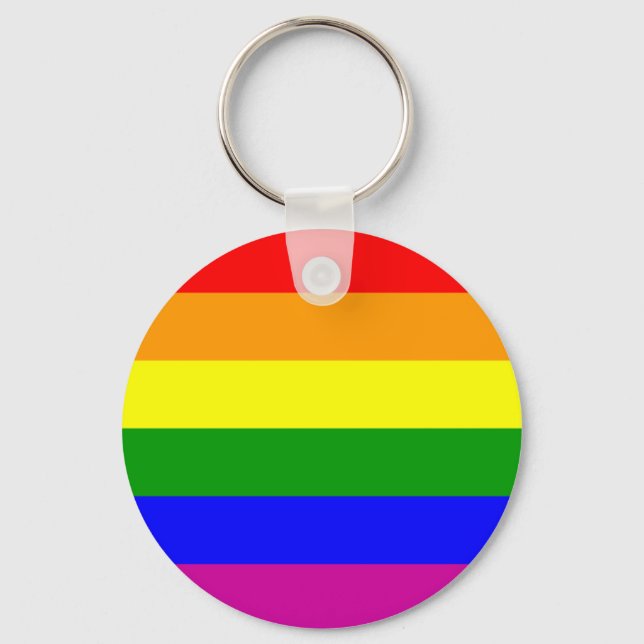 Rainbow Wedding/Gay Pride Keychain (Front)