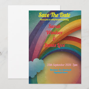 Rainbow Wedding Invitation