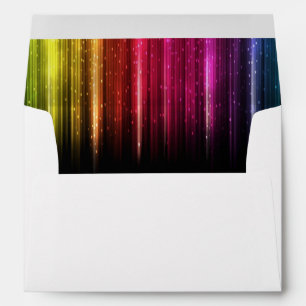 Rainbow Wedding Invitation Envelope Inside Print