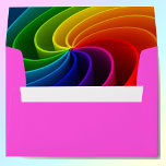 Rainbow Wedding Invitation Envelope Inside Print<br><div class="desc">Rainbow Wedding Invitation Envelope Inside Print with return address</div>