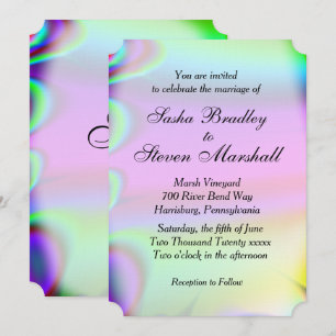 Rainbow Wedding Invitation Gay Interest