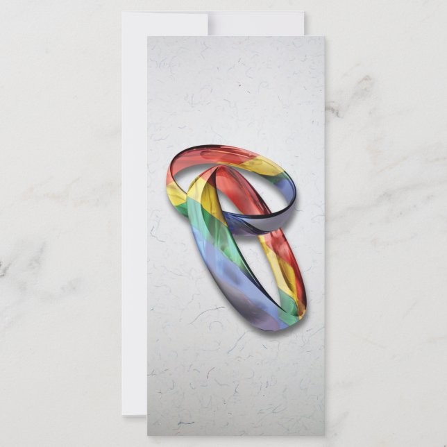 Rainbow Wedding Rings for Marriage Equality (Front)