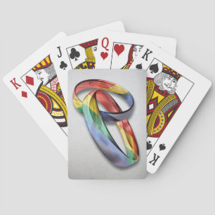 Rainbow Wedding Rings for Marriage Equality Poker Cards