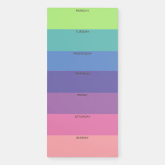 Rainbow Weekly Magnetic Notepad