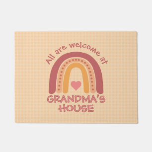 Rainbow Welcome At Grandma's Doormat