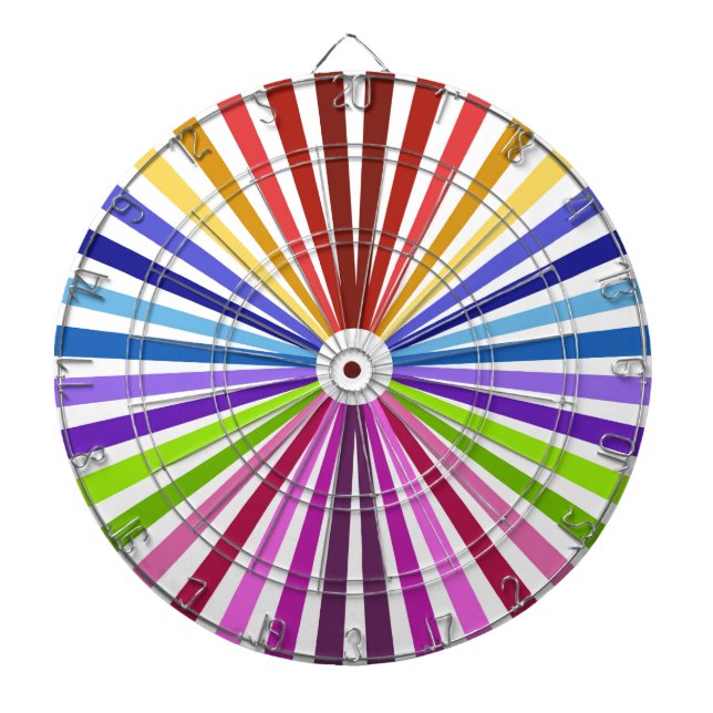 Rainbow Wheel Dart Board (Front)