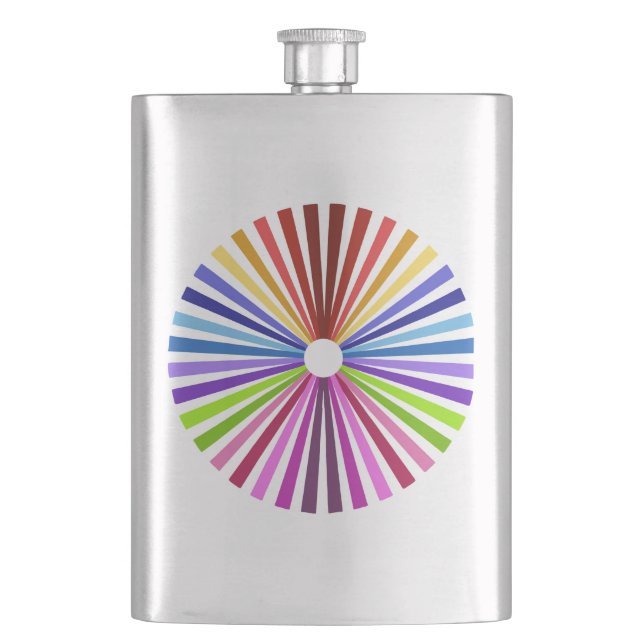 Rainbow Wheel Flask (Front)