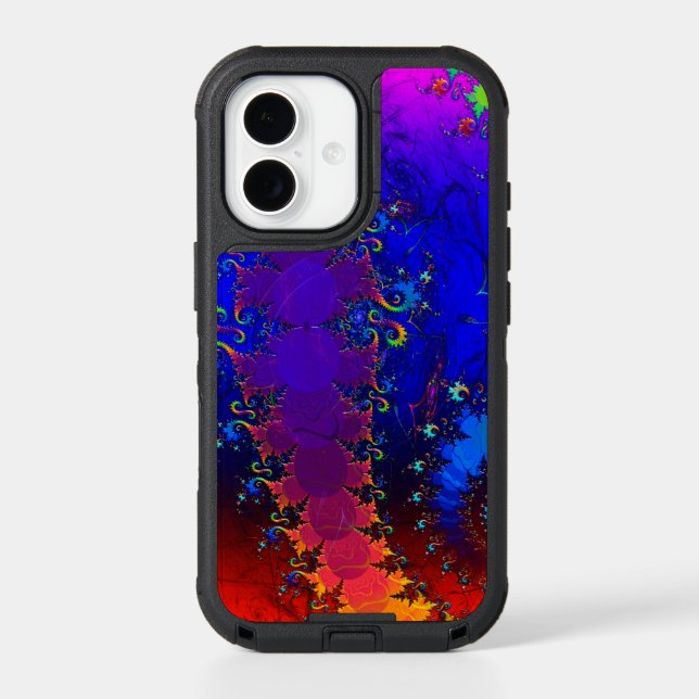 Rainbow Whirl Whimsical Fractal Otterbox iPhone Case (Back)