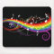 Rainbow White Music Notes on Black
