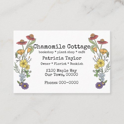 Rainbow Wildflowers Business Card