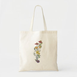 Rainbow Wildflowers Tote Bag