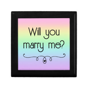 Rainbow Will You Marry Me Gift Box