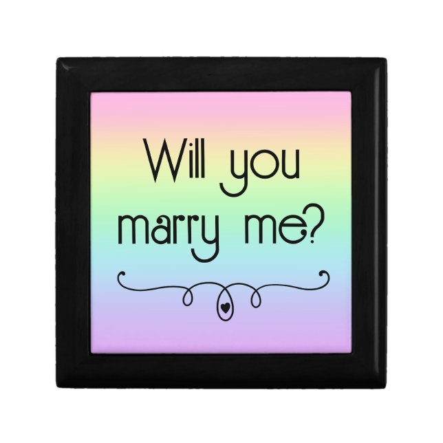 Rainbow Will You Marry Me Gift Box (Front)