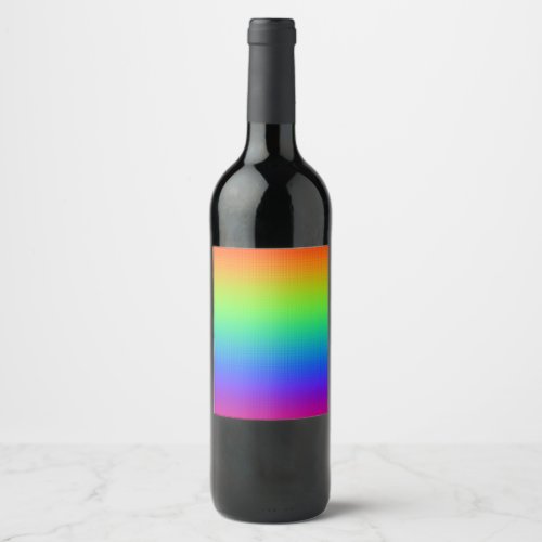 Rainbow Wine Label