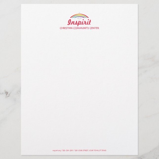 Rainbow Winged Dove (sharp) Letterhead (Front)