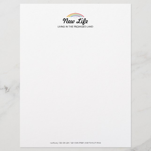 Rainbow Winged Dove (soft) Letterhead (Front)
