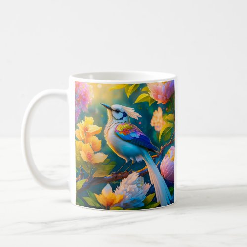 Rainbow Winged Jay Fantasy Bird Coffee Mug