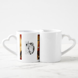 Rainbow Wings Multi-Colorful BIRD. Coffee Mug Set