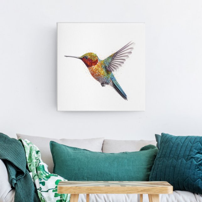 Rainbow Wings: Vibrant Hummingbird Art (Creator Uploaded)