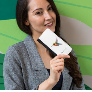 Rainbow Wings: Vibrant Hummingbird Art, custom  iPhone 8/7 Wallet Case