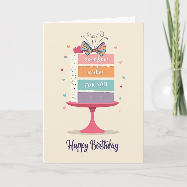 Rainbow Wishes Design Card (Front)