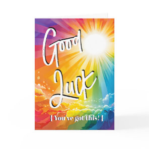 Rainbow Wishes: Good Luck You've Got This! exam Card