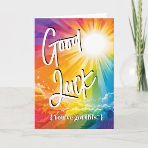 Rainbow Wishes: Good Luck You've Got This! exam Card
