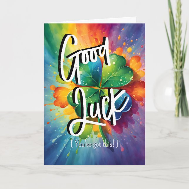 Rainbow Wishes: Good Luck You've Got This! exam Card (Front)