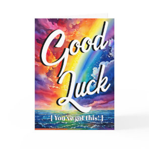 Rainbow Wishes: Good Luck You've Got This! exam Card