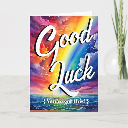 Rainbow Wishes Good Luck Youve Got This exam Card