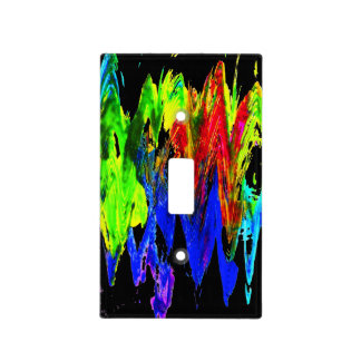 rainbow with brush light switch cover