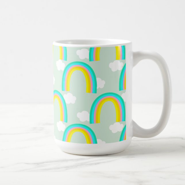 Rainbow with Cloud Blue Coffee Mug (Right)