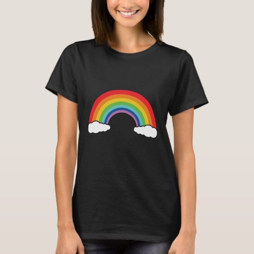 Rainbow with clouds T_Shirt