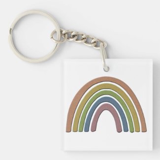 Rainbow With Faux Rustic Paper Texture