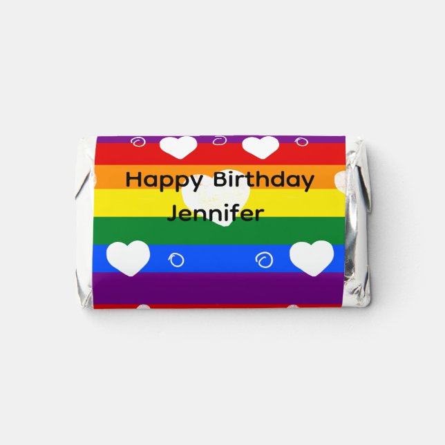 Rainbow with Hearts Hershey's Miniatures (Front)