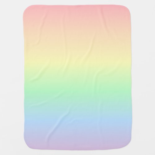 Rainbow with pastel colors baby blanket