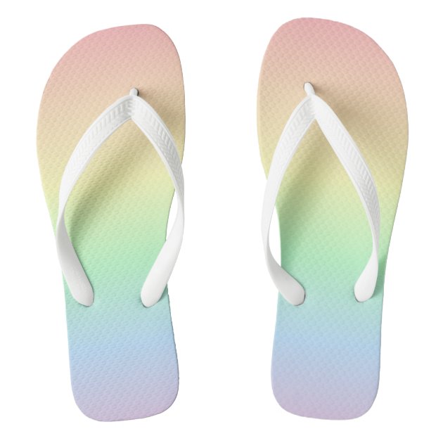 Rainbow color flip flops hot sale