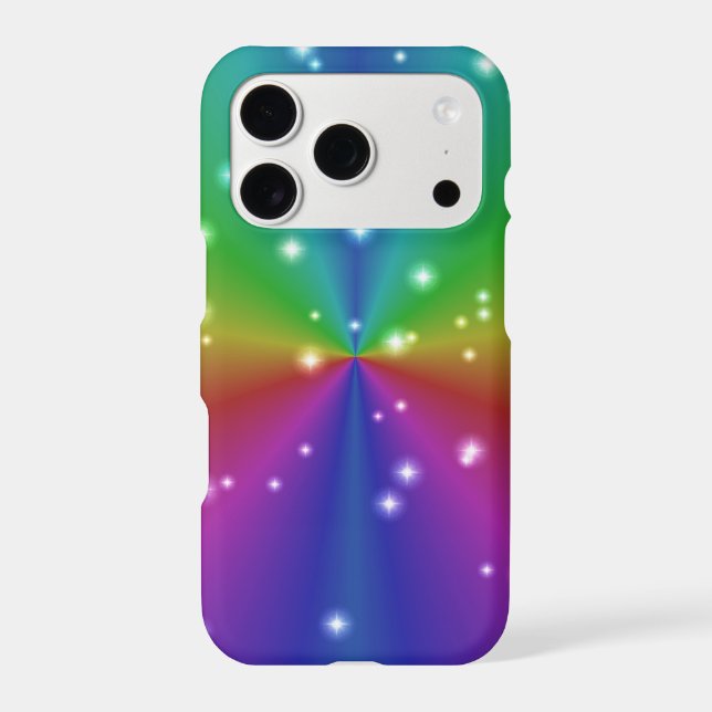 Rainbow with Stars iPhone Case (Back)