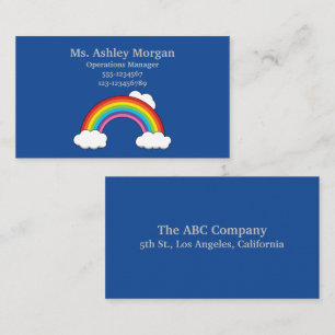 Rainbow with White Clouds Personalize Business Card