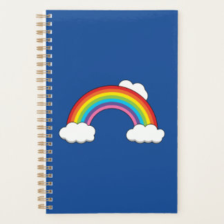 Rainbow with White Clouds Planner