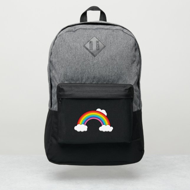 Rainbow with White Clouds Port Authority® Backpack (Front)