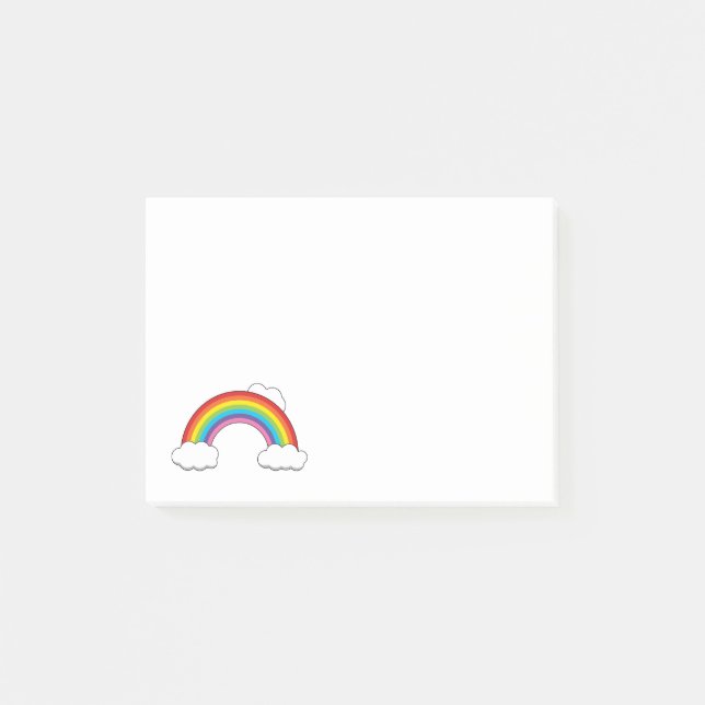 Rainbow with White Clouds Post-it Notes (Front)