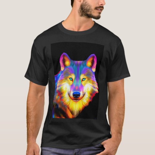 Rainbow Wolf T_Shirt