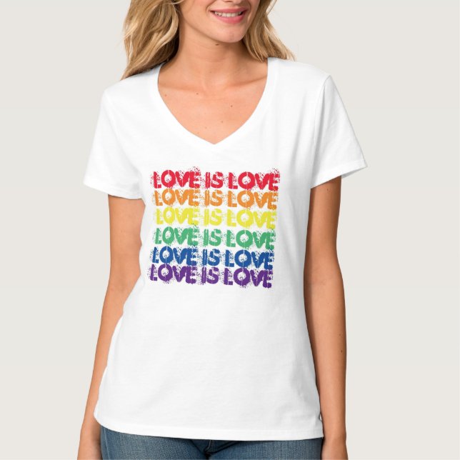 Rainbow Women's V-Neck T-Shirt (Front)