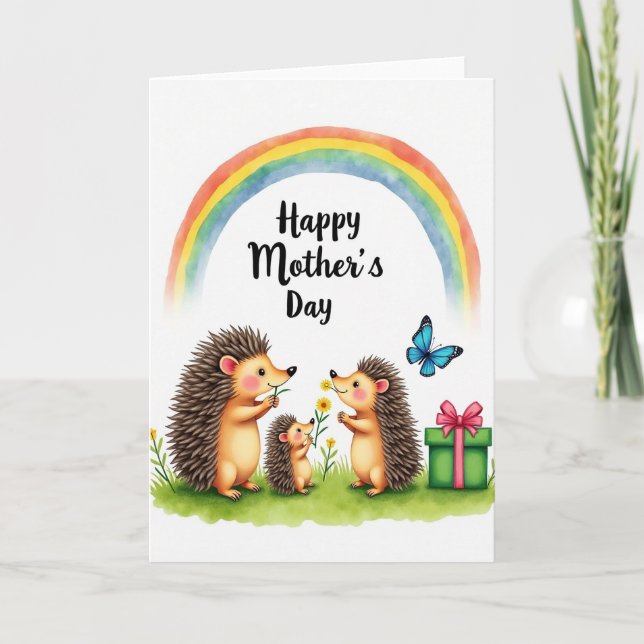 Rainbow Woodland Mother Card (Front)