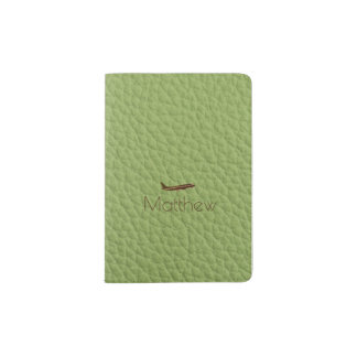 Rainbow World Colored Green Leather Passport Holder