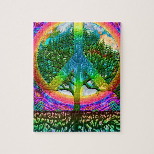 Rainbow World Peace Puzzle